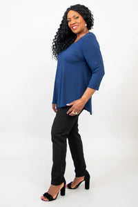 Jazz 3/4 Top | Indigo