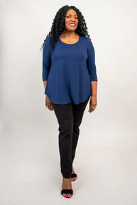 Jazz 3/4 Top | Indigo