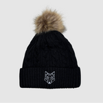 Load image into Gallery viewer, Cable Knit Wolf Toque
