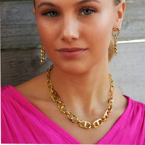 Chain Link Statement Necklace