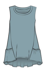 Load image into Gallery viewer, Flirty Peplum Slvls | Stone Blue
