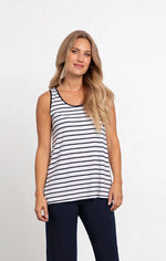Load image into Gallery viewer, Go To Tank Relax Navy Stripe by Sympli
