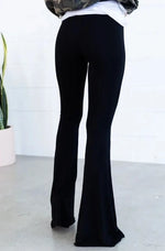 Load image into Gallery viewer, Cher Solid Raw Edge Flare Pants
