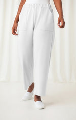 Load image into Gallery viewer, French Terry Wide Leg Pant in White by Sympli
