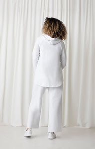 French Terry Zip Jacket for Spring in White